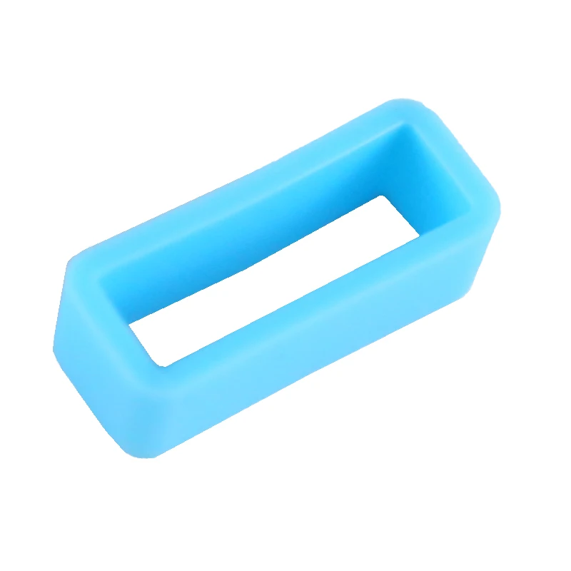 light blue Watchbands Strap Loop ring Silicone Rubber Watch Bands Holder Locker Wrist Watch Accessorie 14 16 18 20 22 24 26mm(2 packs - Цвет ремешка: light blue