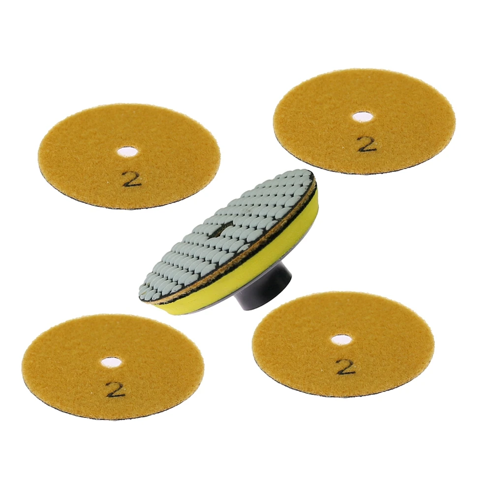 

5 шт. шлифовальные диски RAMS BRALIN 4", алмазные, для камня, стекла, мрамора