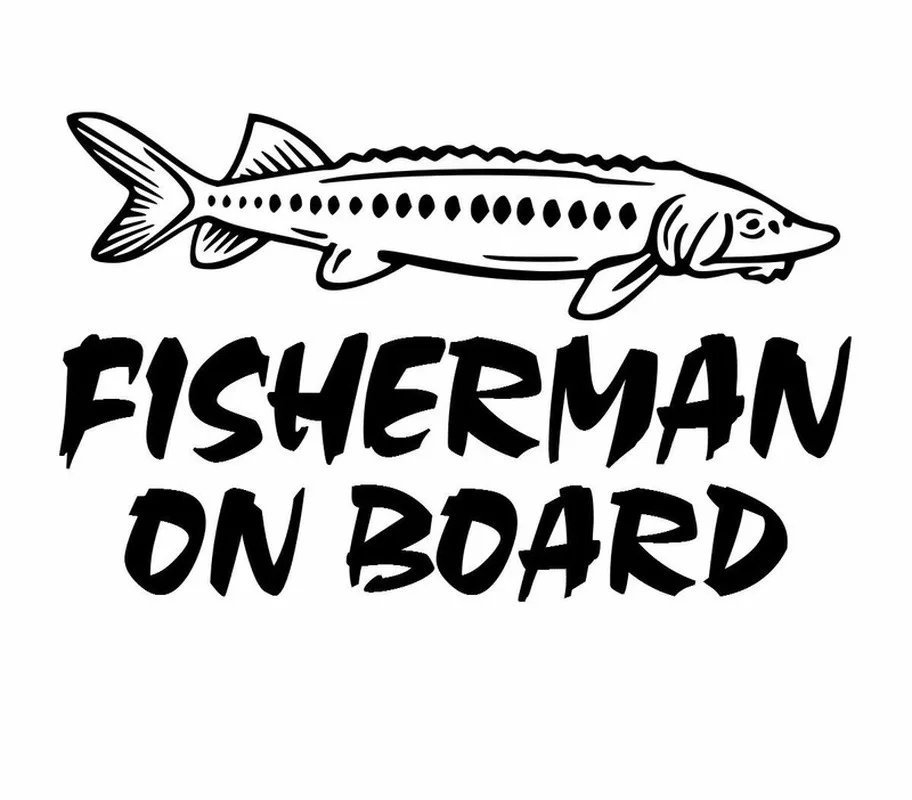 

8*4 см рыбалка на борту осетерская рыбалка искусственная лодка бампер оконная наклейка наклейки внешние аксессуары