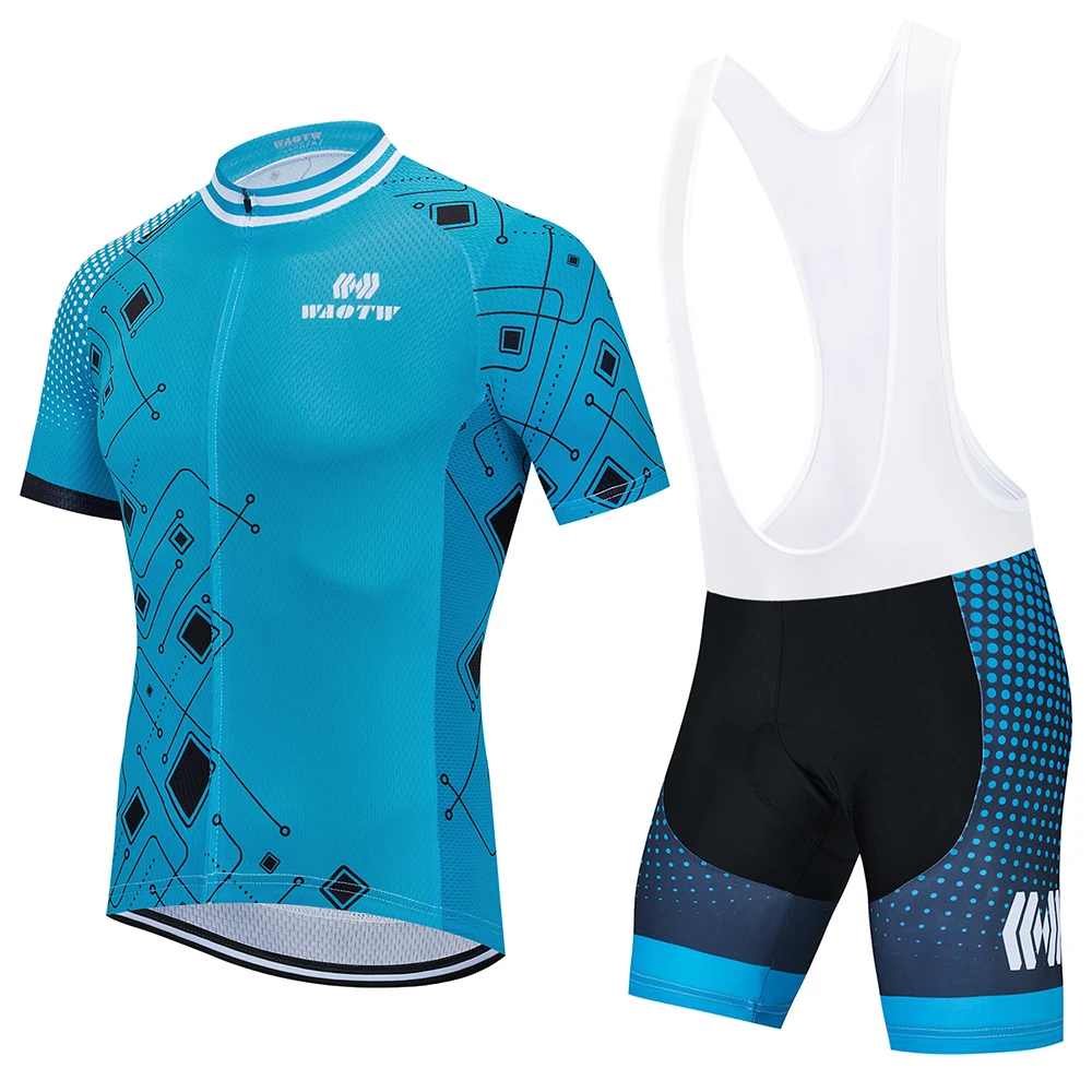 WAOTW летний комплект Джерси с коротким рукавом для велоспорта дышащая