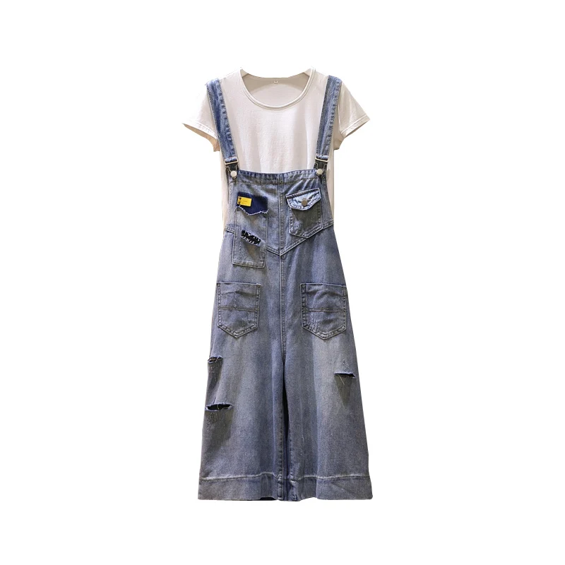 Женская одежда большого размера джинсы с дырками для толстой сестры штаны