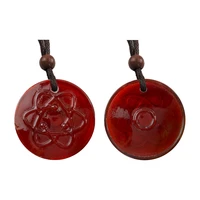 health care red scalar glass quantum energy pendant charm health necklace