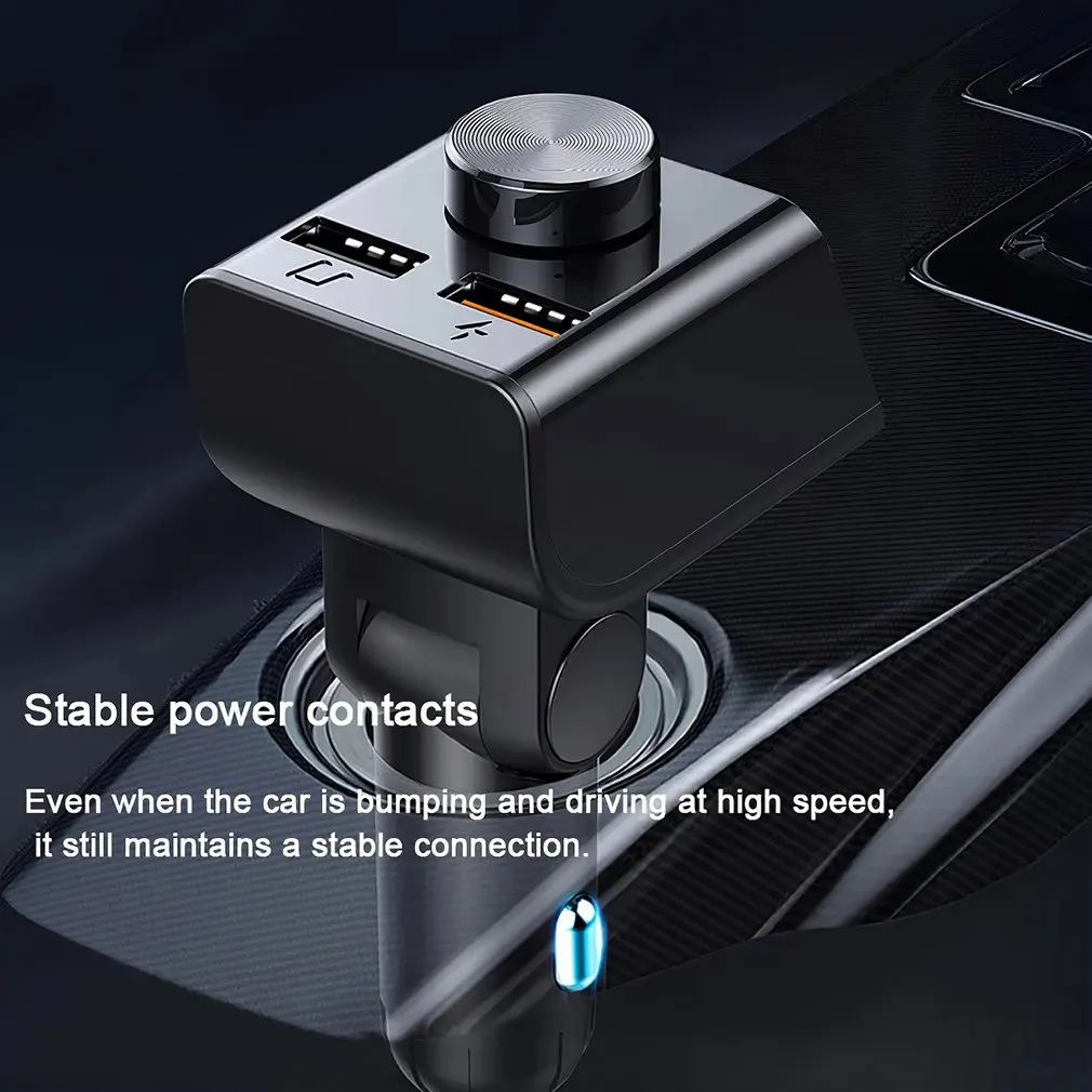 

Автомобильное зарядное устройство громкой связи Aux аудио mp3-плеер беспроводной V5.0 FM-передатчик 3.1A быстрое зарядное устройство // тип, кабель для зарядки