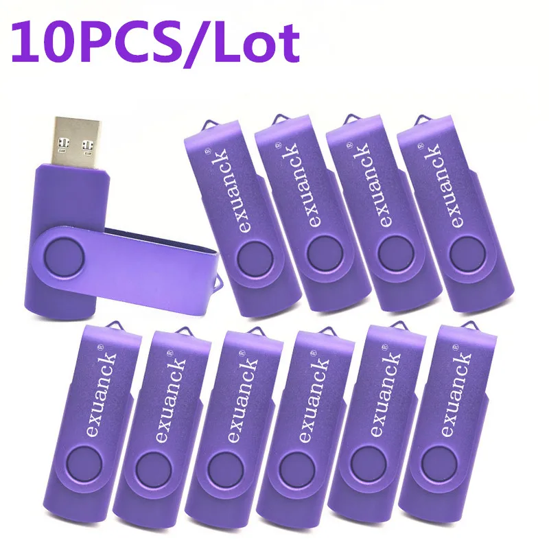 

10PCS/lot USB Stick Mini Pen Drive USB Flash Drives 128 Gb Pendrive 64gb 32gb 16gb Metal Disk Cle USB Free Custom Logo