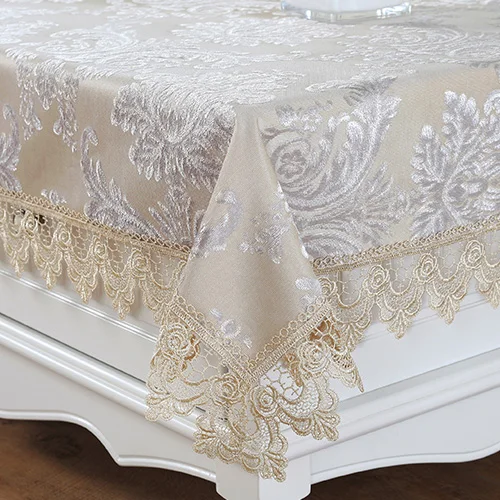 Скатерть для стола жаккардовая с вышивкой | Дом и сад