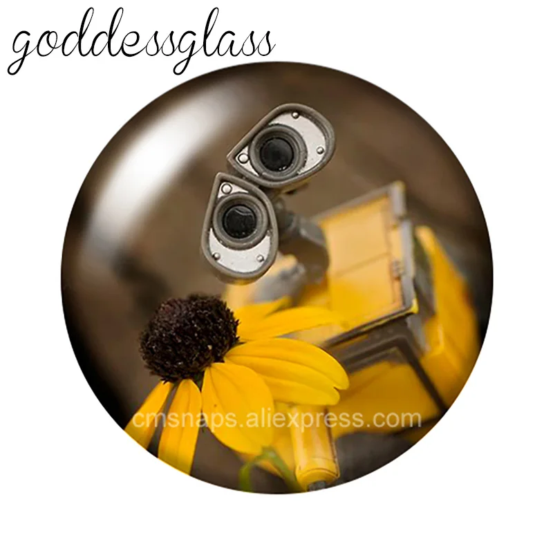 10 шт. круглые стеклянные пуговицы для браслетов 18 мм