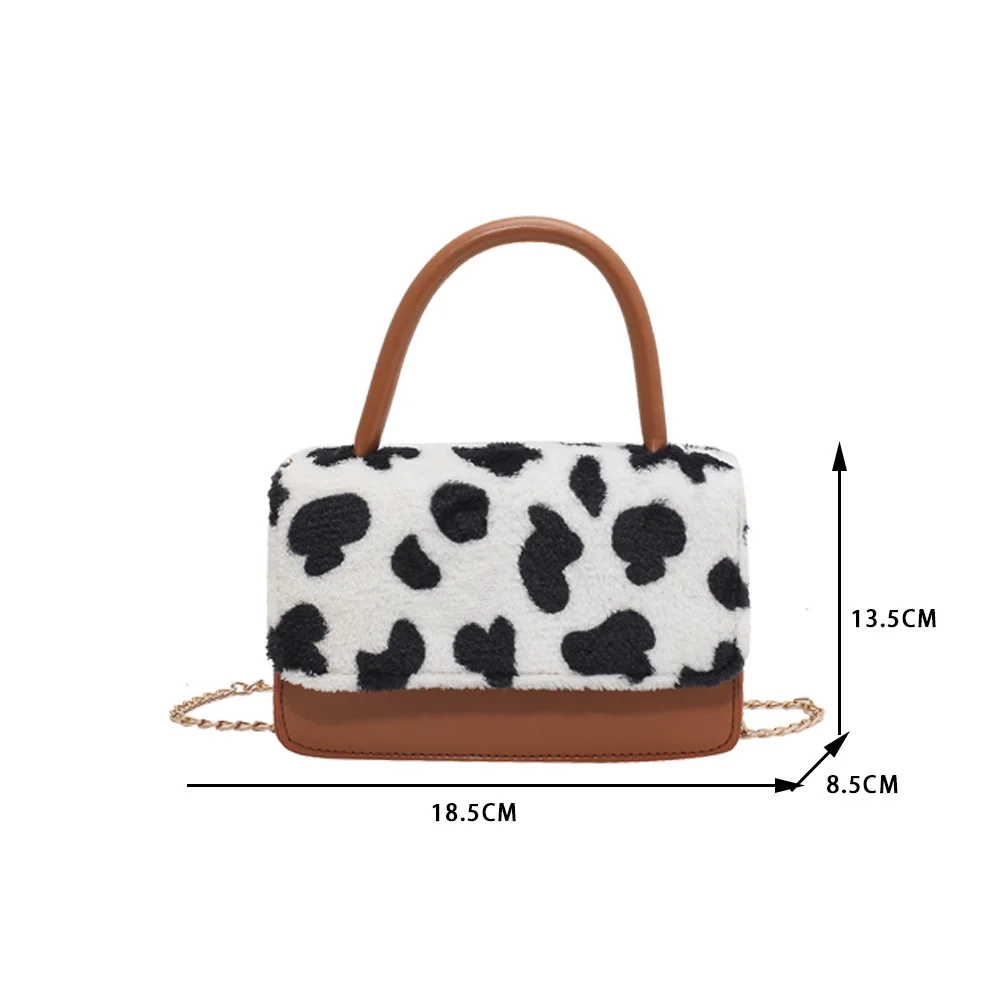 

Vintage Splicing PU Plush Messenger Bag Women Envelope Shoulder Purse Street Travel Crossbody Bags
