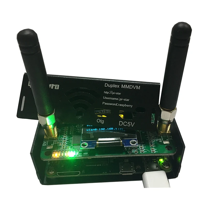 Горячая Распродажа собранный дуплексный Simplex MMDVM Hotspot UHF + OLED чехол для антенны