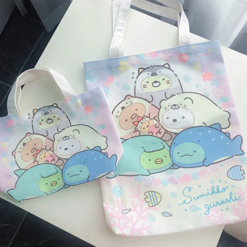 Милая мультяшная портативная маленькая сумка sumikko gurashi экологически чистая для