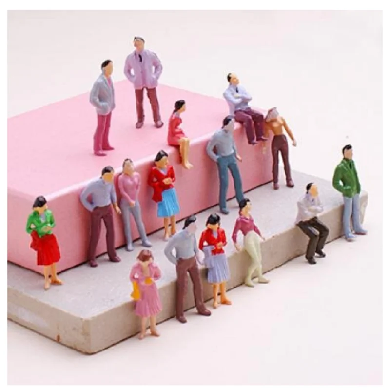 100 шт дети игрушки окрашенная Модель поезда Люди фигурки Масштаб (от 1 до 50) кукла