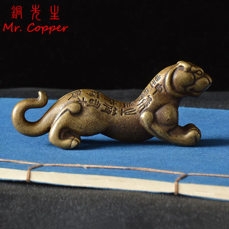 Античная бронза китайские антикварные символы печать командира или Талли Тигр