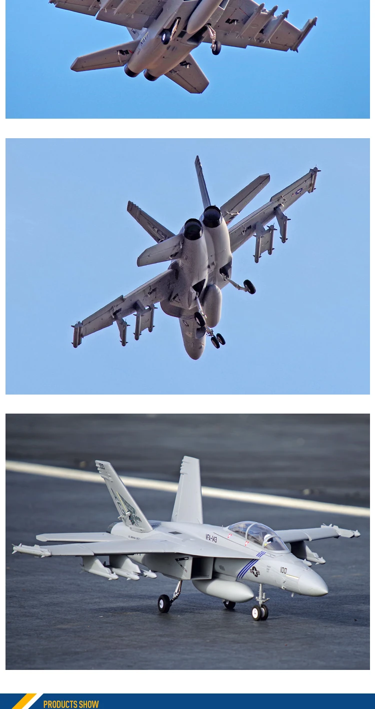 Радиоуправляемый самолет FMS F/A-18F F18 Super Hornet V2 70 мм воздуховод вентилятор EDF струйная шкала модель самолета PNP 6S 6CH с створками