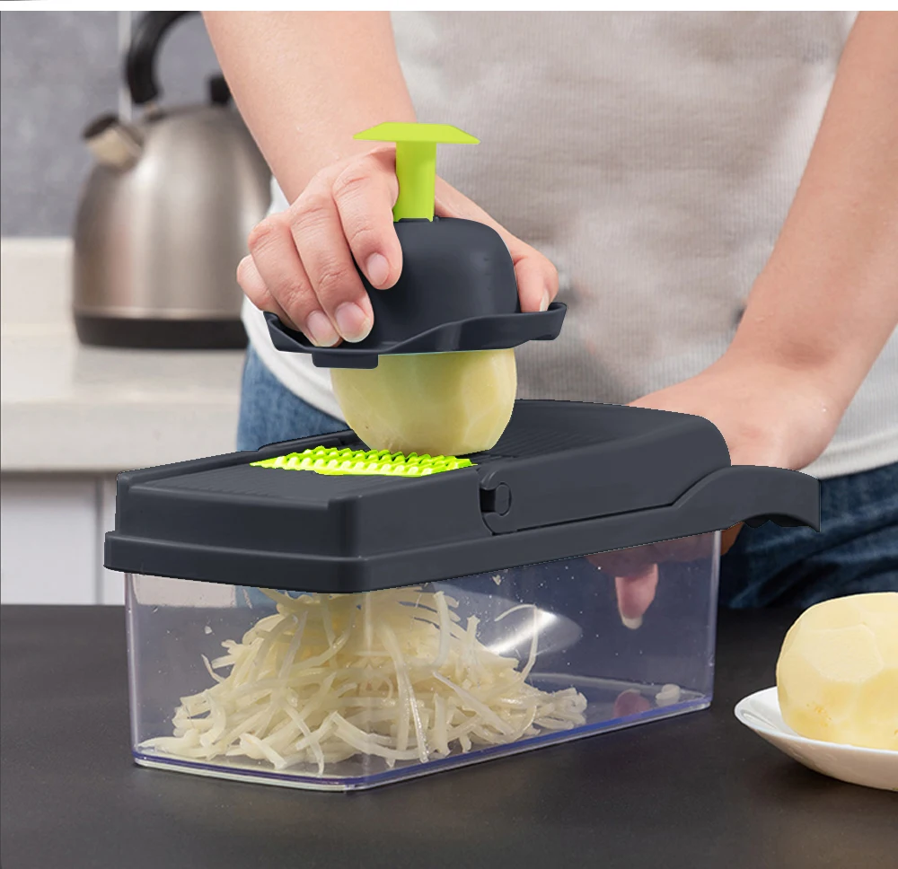 

XYj Vegetable Fruit Cutter Multifunctional Carrot Shredder Potato Masher Ricer Cheese Garlic Grater Onion Dicer Vegetable Slicer