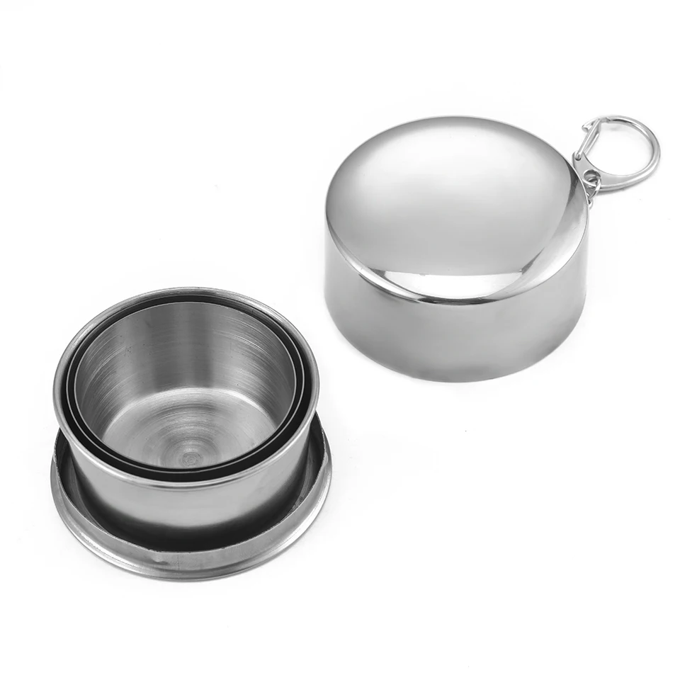 Уличная Складная чашка из нержавеющей стали посуда для кемпинга стакан пива воды