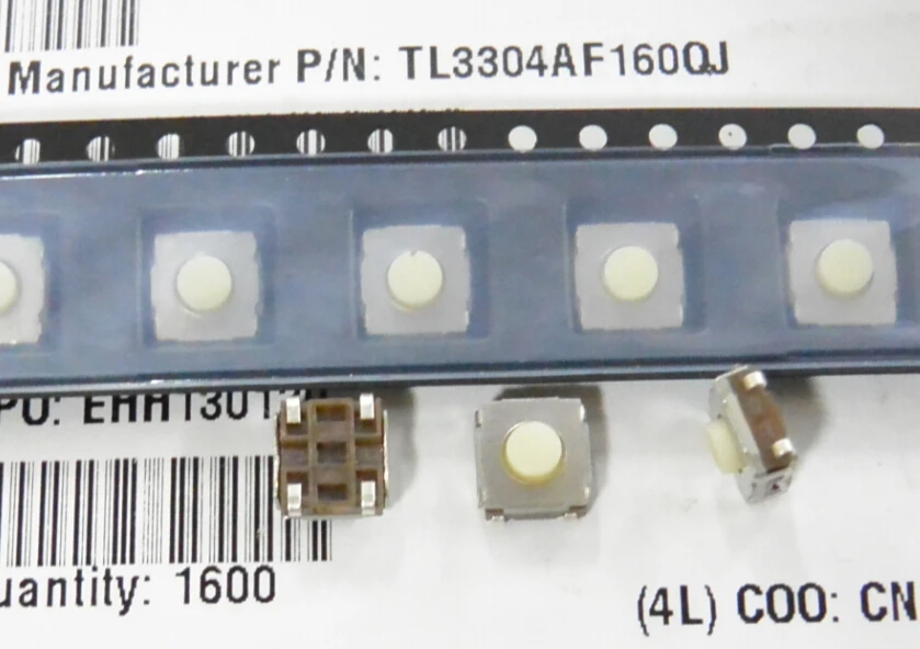 20PCS/LOT The original E-SWITCH patch 6.2*6.2*3.4mm soft touch switch button TL3304AF160QJ | Обустройство дома