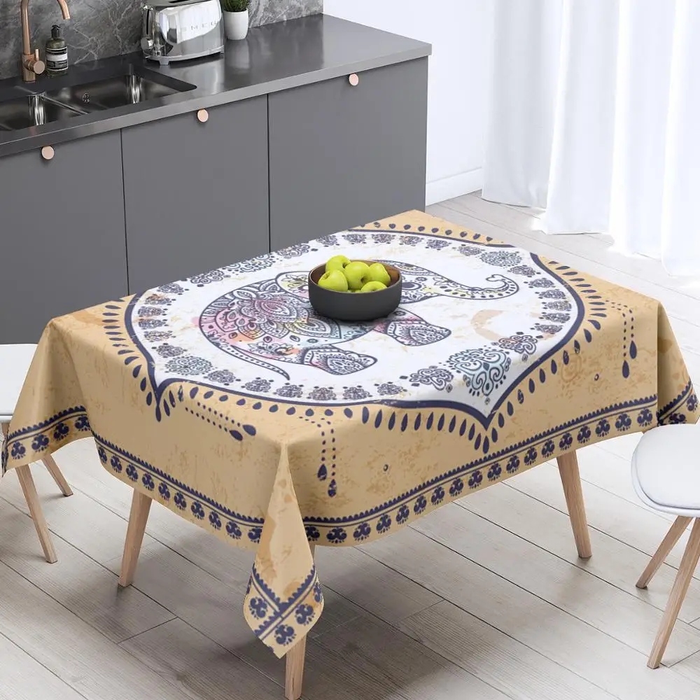 Скатерть тропических рисунок банановых листьев Водонепроницаемый и