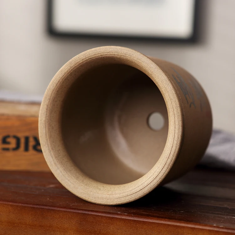 Пурпурный песок Ретро суккулент растительный ожог узор дышащий мясистый горшок