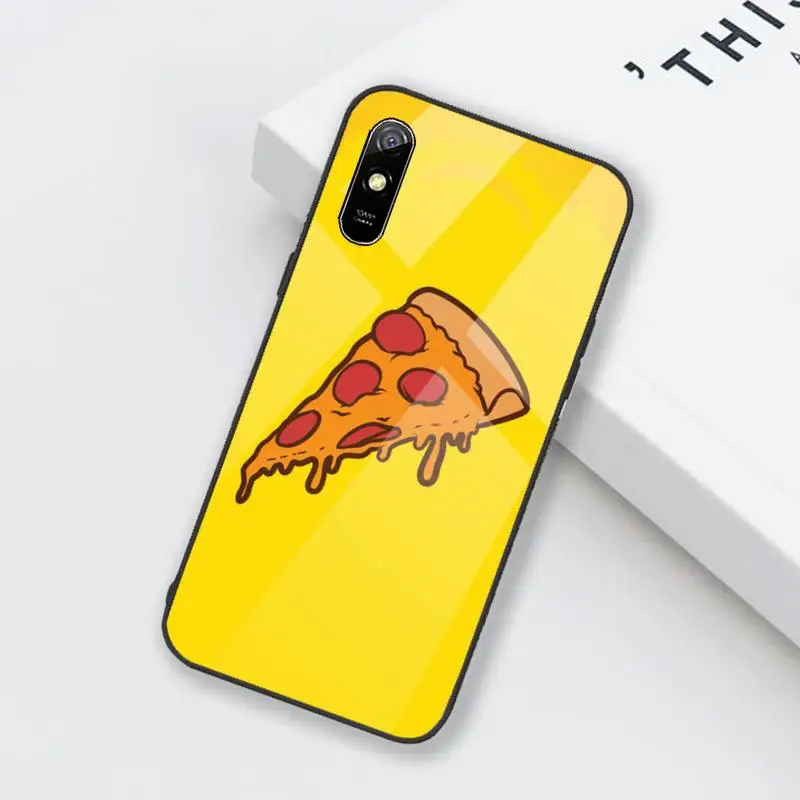 

Pizza French fries Doughnut food Phone Case Tempered glass For xiaomi Redmi 4X 5 6 6A 8 8SE MIX 2 2S Note 3 4 5 6 7 PLUS PRO