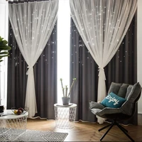 ins nordic ins modern tulleblack out double curtains with startassel high black out blinds window curtains for livingroom