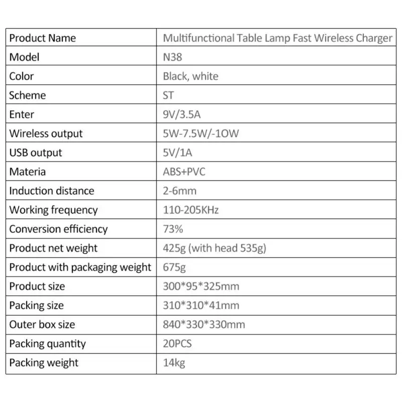 

Fast Qi Wireless Charging Charger Mobile Phone Watch Headset Table Lamp Four In One Charging Bracket For Iphone Huawei Samsung