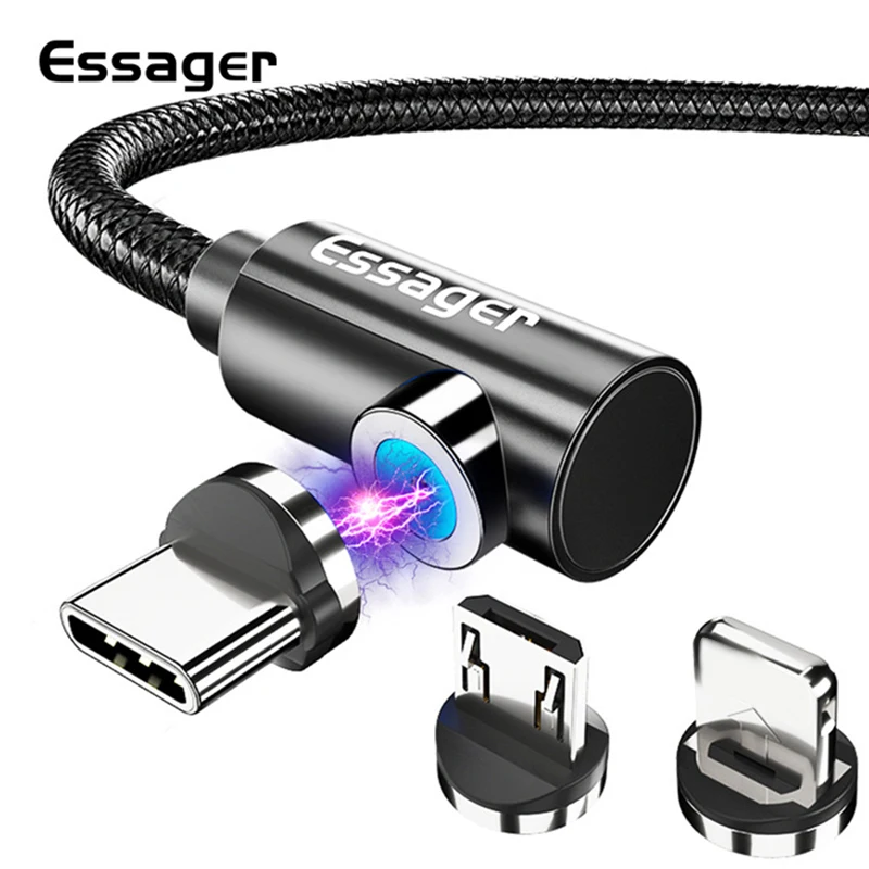 Магнитный кабель USB Type C зарядный для Samsung iPhone 11 Huawei Mate 30 зарядное устройство