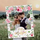 Молодожены Photo Booth рамки реквизит Свадебные украшения свадебный душ Mr Mrs Фотокабины реквизит курица вечерние свадебные сувениры для жениха