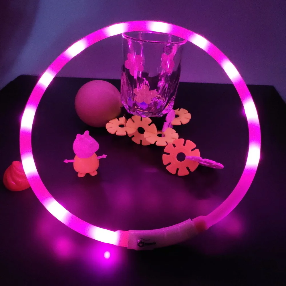 

Светодиодный собачий ошейник, водонепроницаемый светодиодный собачий ошейник, перезаряжаемый от USB, светящийся, 3 режима мигания