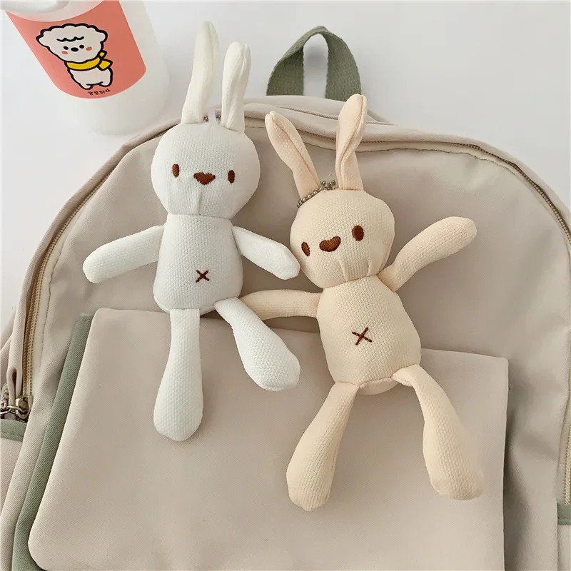 

Cartoon Rabbit Keychian Cloth Cute Lovely Heart White Bunny Key Chain Plush Bag Pendant Girl Mom Charm Women Keyring