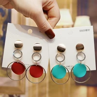 2020 new fashion trend womens earrings delicate sweet geomerty round metal earrings for women party girl jewelry gift wholesale