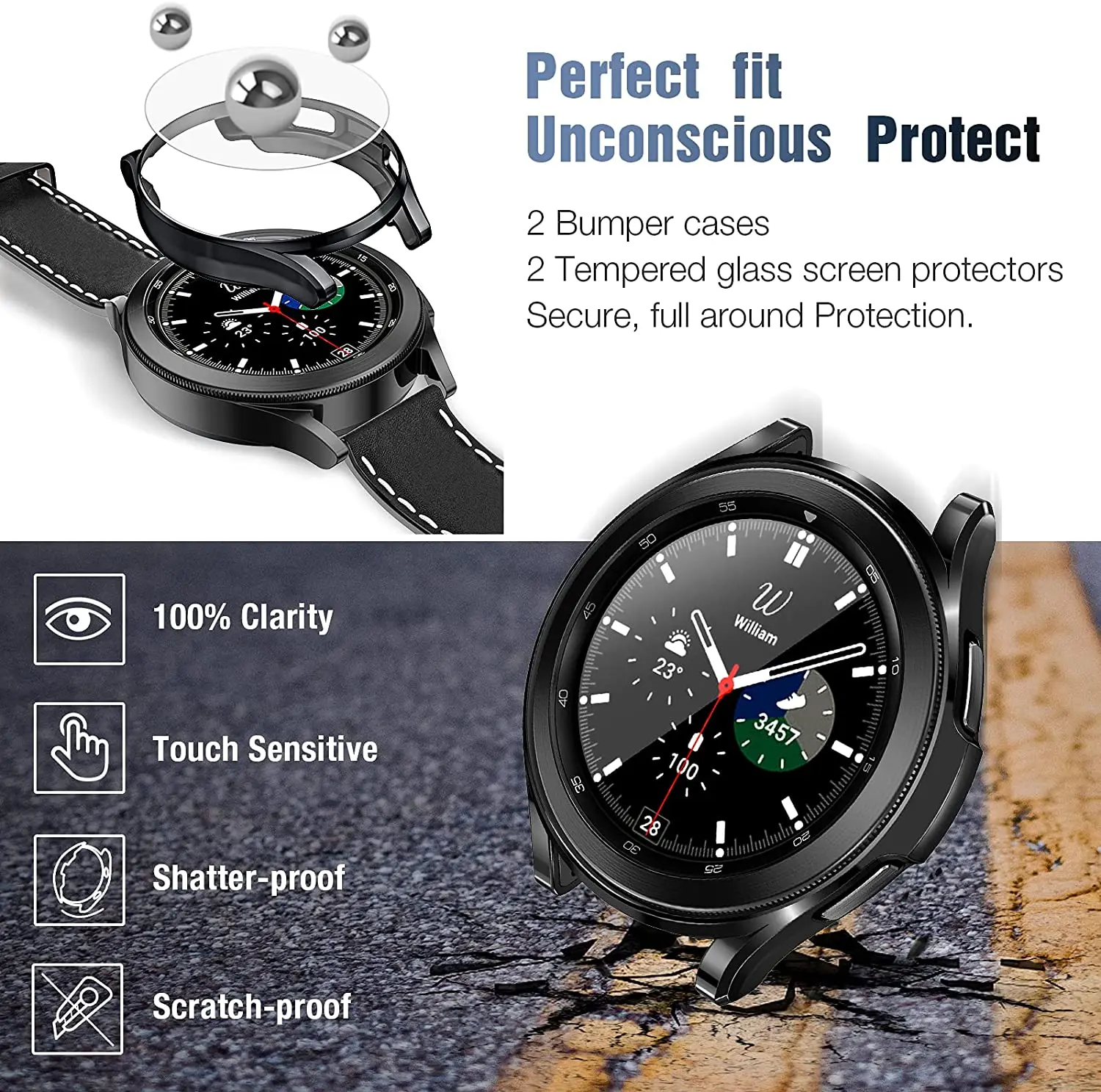 Защита экрана для Samsung Galaxy Watch 4 classic 46 мм 42 3 45 DH пленка из закаленного