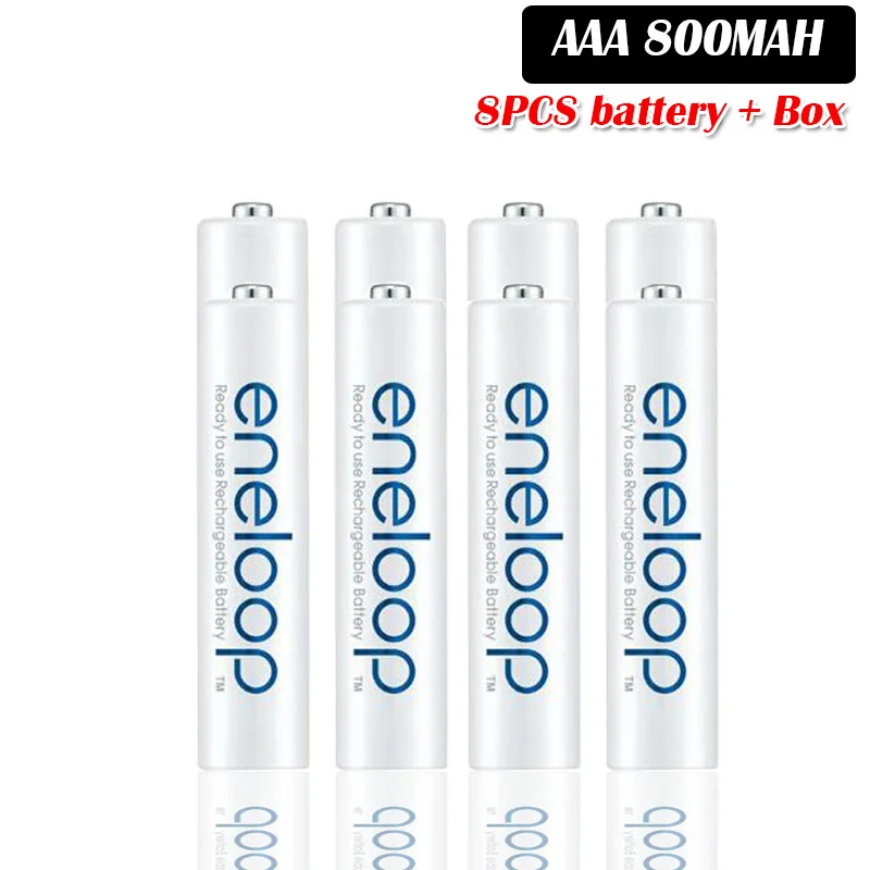 8pcs Panasonic 1,2 V 800mAh AAA аккумуляторная батарея для дистанционного управления игрушки Ni-MH Предварительно заряженный цикл батареи 2100 раз - Цвет: 8pcs