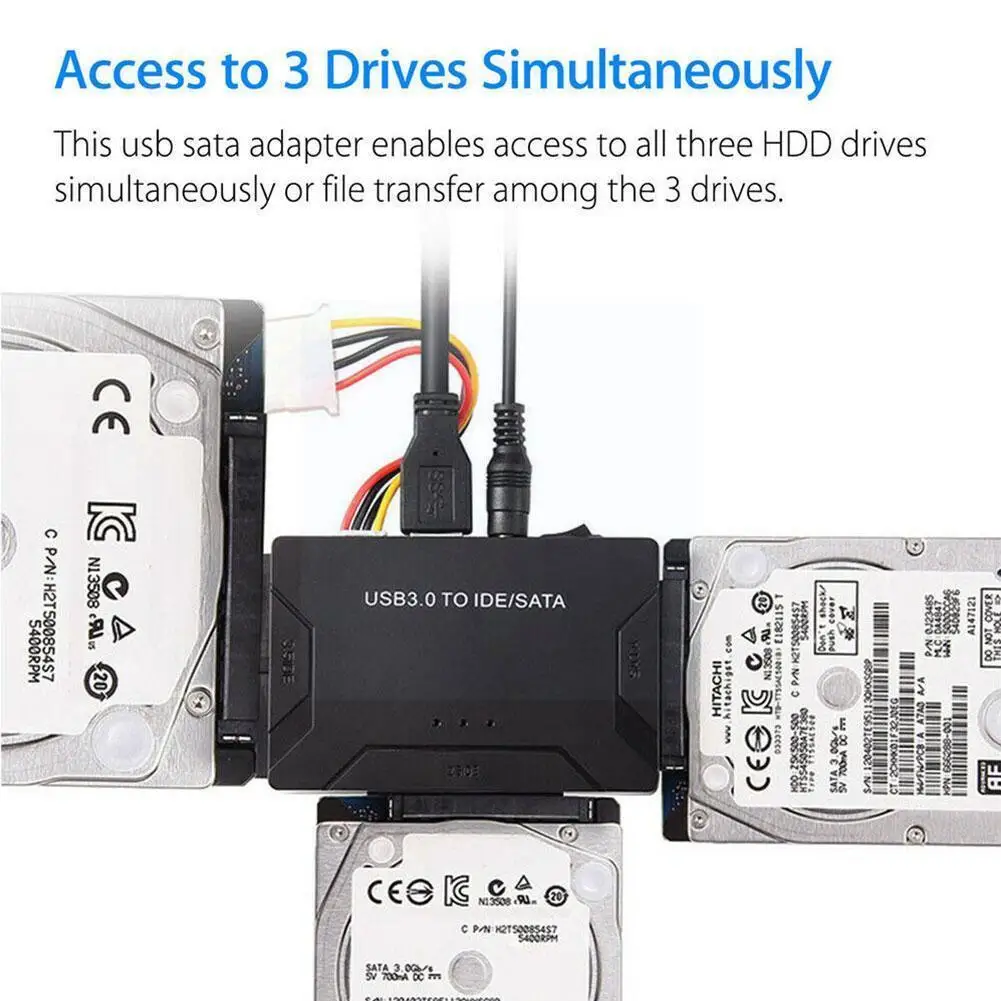 

Sata To Usb Ide Adapter Hdd Ssd Hard Drive Converter Usb Kit Male 3.0 To Male Adapter 2.5"/3.5" Cable Cable Drive Hard N6h9