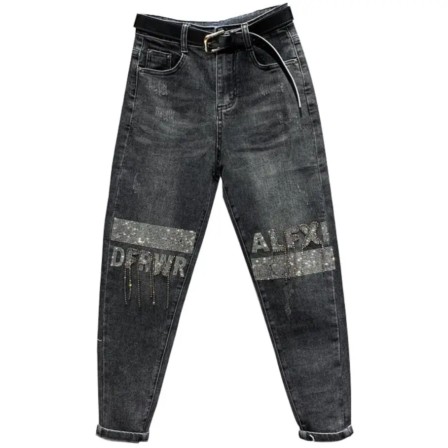 Женские джинсы с дырками для тяжелой промышленности Новинка осени 2020 свободные