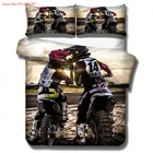 Пододеяльник для мотоцикла, наволочка, односпальный, двойной, набор постельного белья Queen King комплектов, 23 шт., пододеяльник для автогонок, постельное белье для подростков