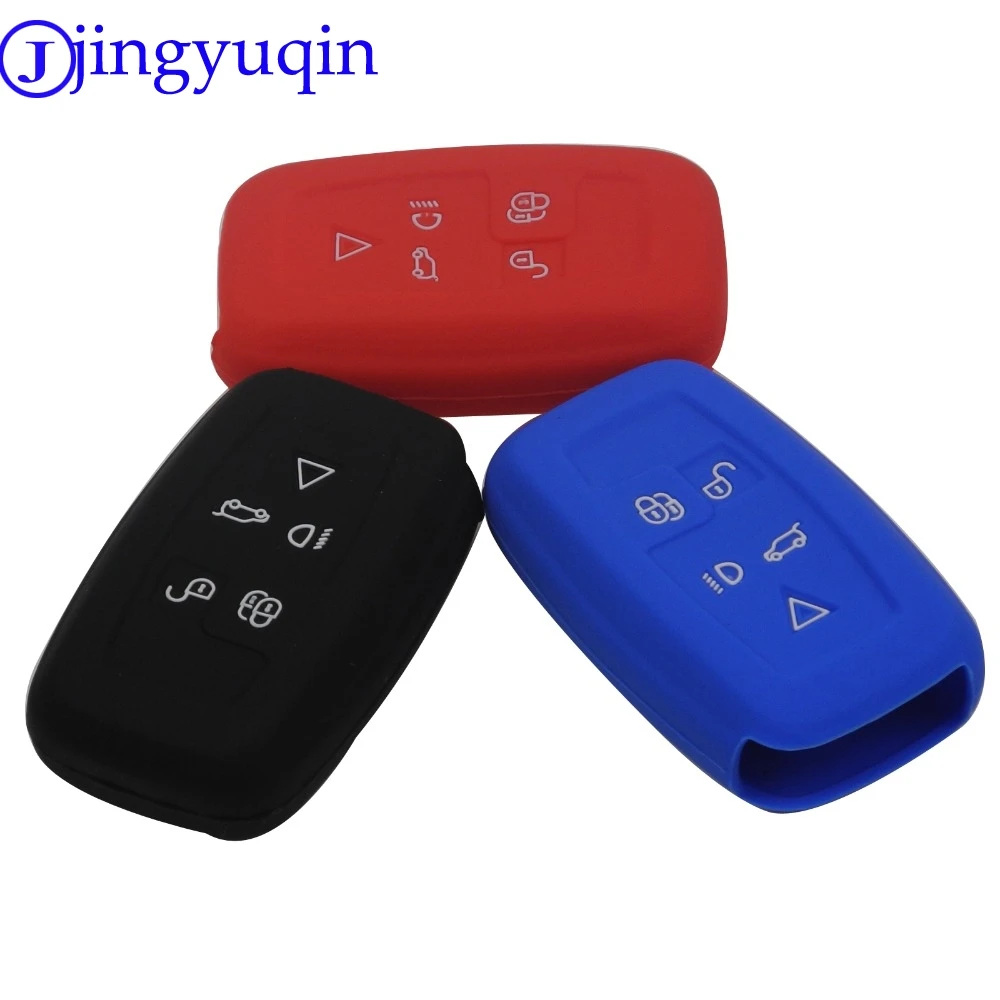 Новый 5 кнопочный силиконовый резиновый чехол jingyuqin для Land Rover LR4 LR2 Discovery Smart Key|Ключ