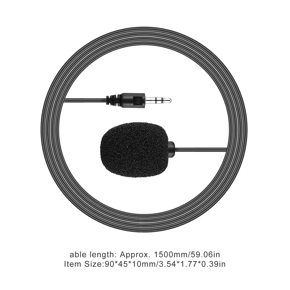 

2020 Newest Portable External 3.5mm Hands-free Mini Wired Clip-on Lapel Lavalier Microphone For PC Laptop 3.5mm Externalx Hot