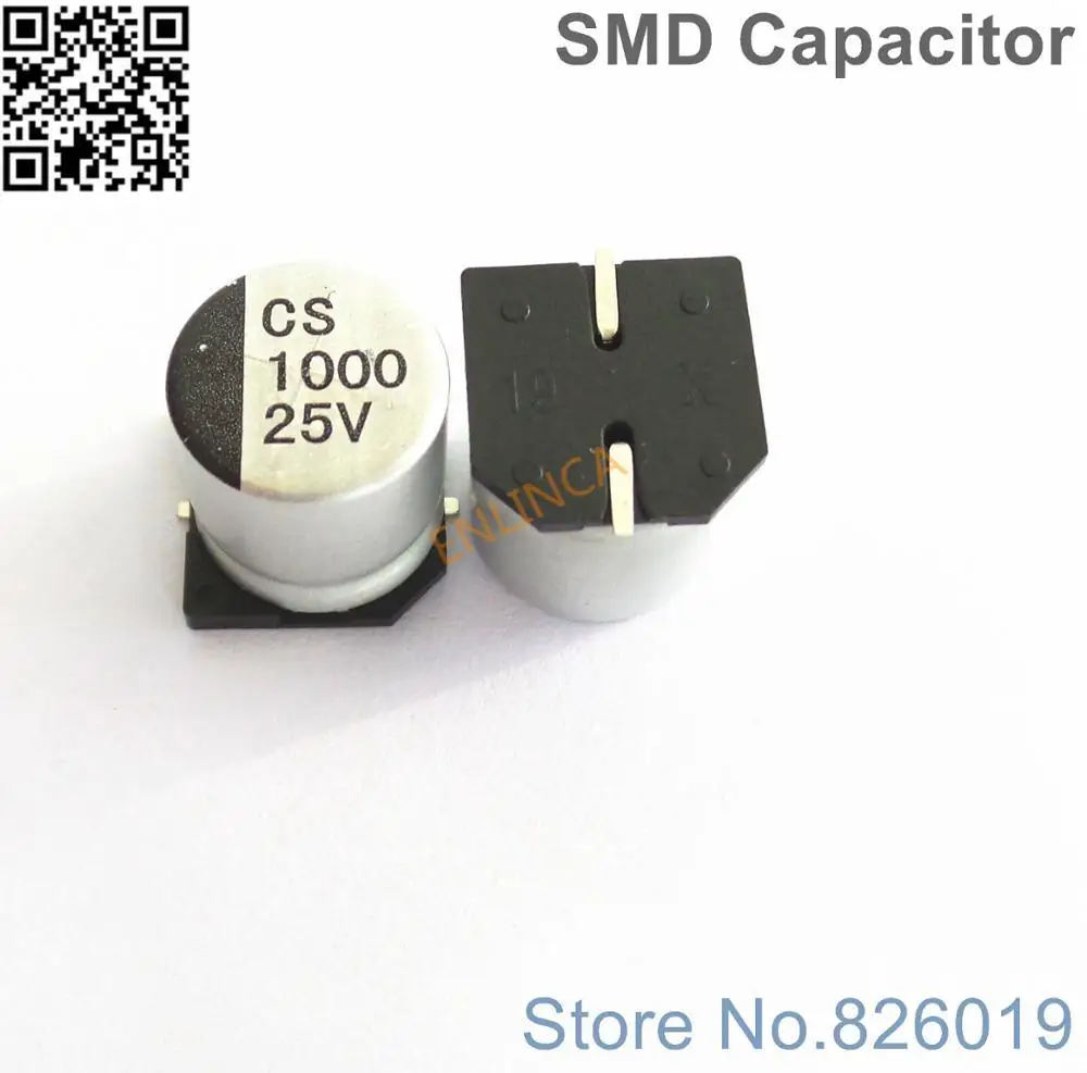 

2 шт./лот 25 в 1000 мкФ SMD алюминиевые электролитические конденсаторы, размер 12,5*13,5 мкФ 25 в