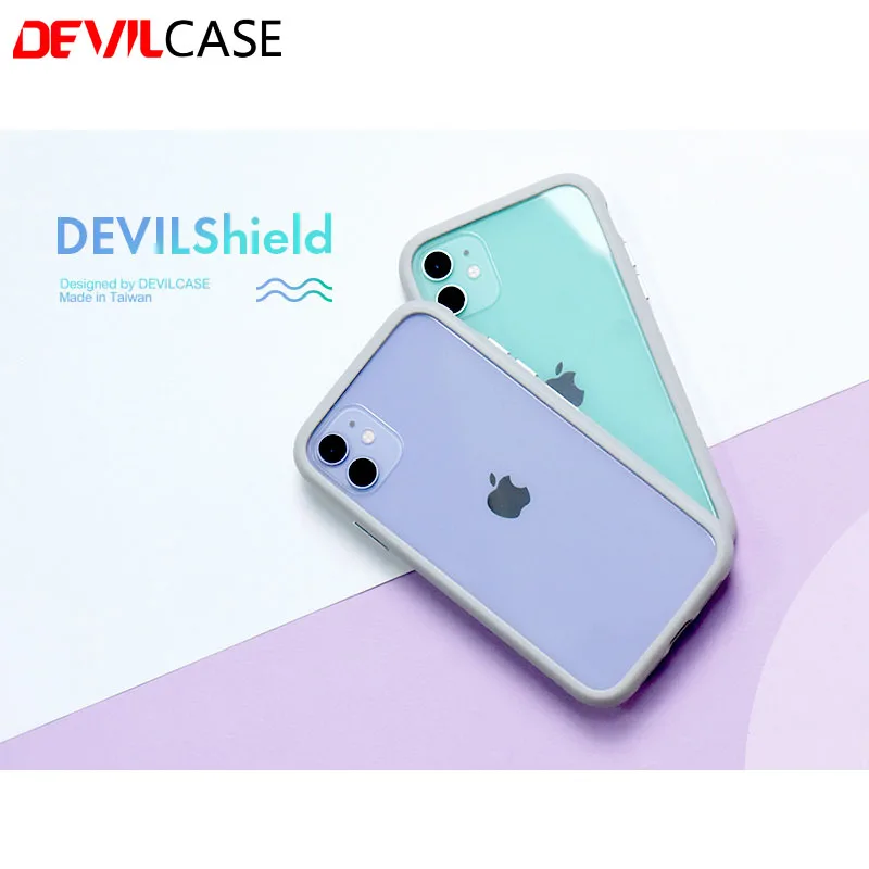 DEVILCASE Devilshield для iPhone 11, iPhone 11 Pro, iPhone 11 Pro Max ТПУ бампер+ задняя прозрачная стеклянная панель