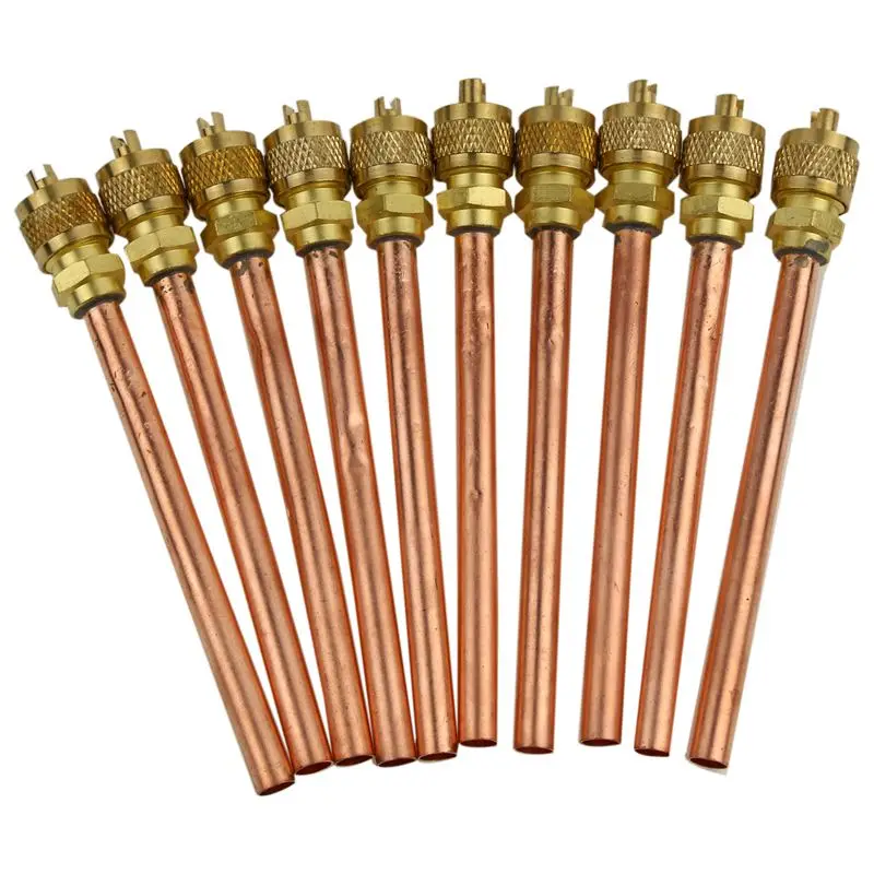 

10 клапан 1/4 дюймов SAE x 1/4 дюйма OD х 4 дюйма стержень AC холодильного оборудования