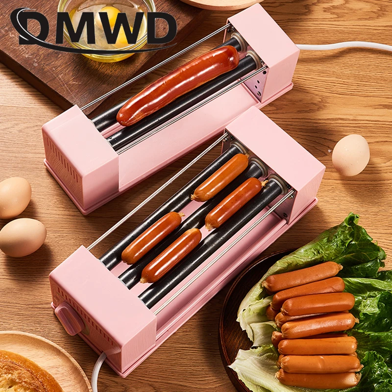 electric sausage machine multifunction american hot dog kebab machine teppanyaki barbecue grill steak diy hamburger baking maker free global shipping