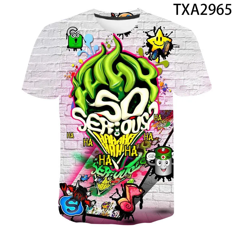 

Summer Short Sleeve Cool Grunge Graffiti 3D Printed T Shirt Men Women Children Fashion Streetwear Tees Boy Girl Kids Tops Tee