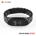 Ремешок для Xiaomi Band 5, Mi Band 6, 4, 3, браслет из нержавеющей стали, браслет глобальная версия