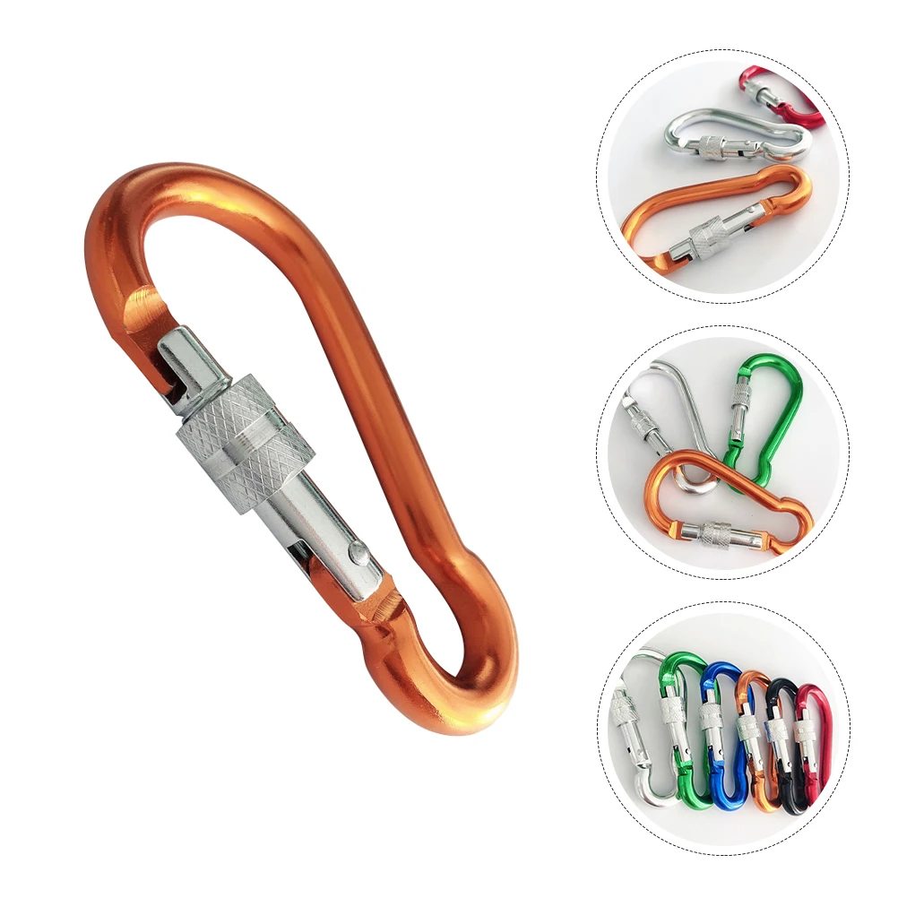 

10pcs Camping Hiking Hook Climbing Button Carabiner Outdoor Sports Safety Buckle