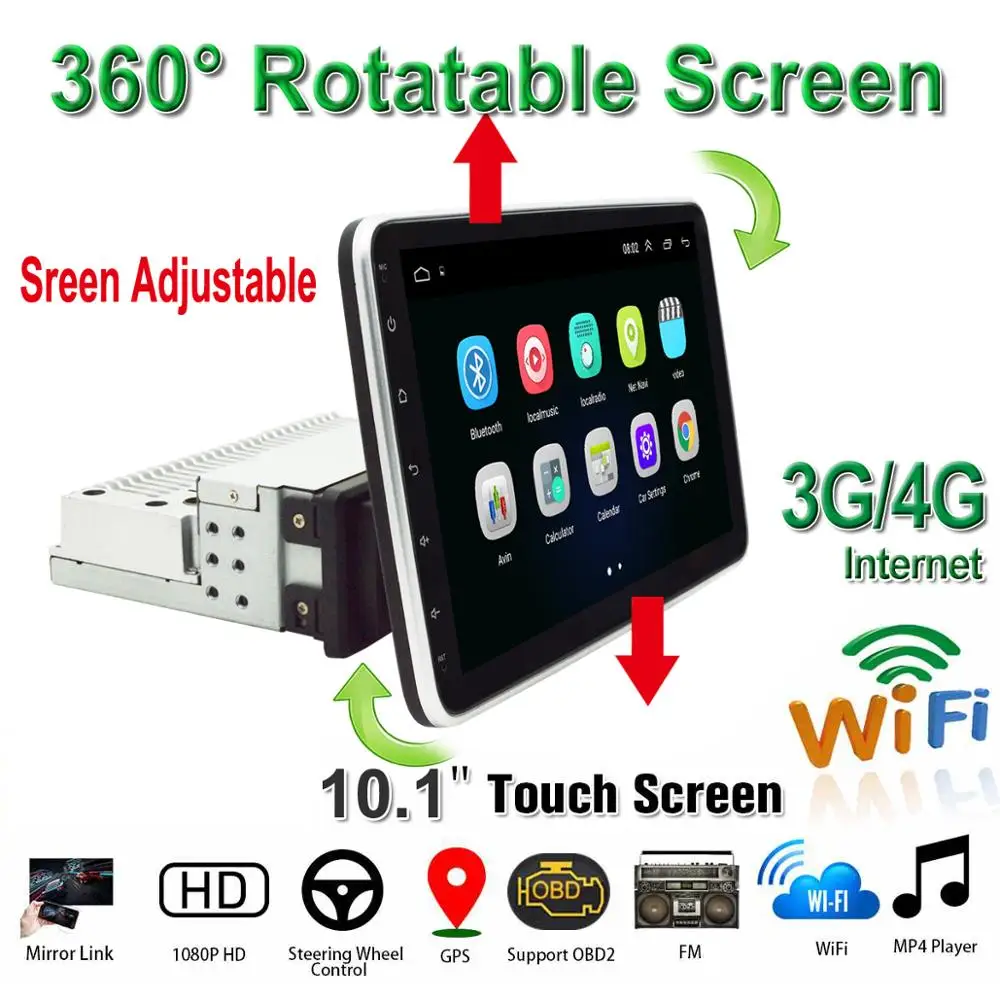 Автомобильный мультимедийный плеер универсальная стереомагнитола на Android с