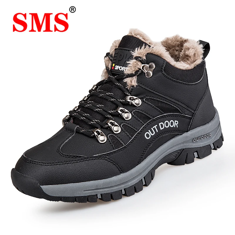 SMS Men Shoes Outdoor Waterproof Hiking Boots Winter Walking Climbing Hiking Shoes Mountain Sport Boots Hunting Mens Sneakers