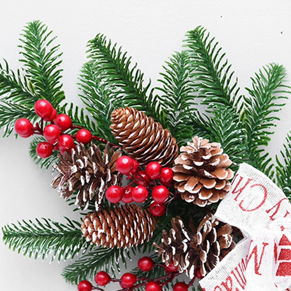 Рождественский венок большой висячий дверной настенный орнамент гирлянда