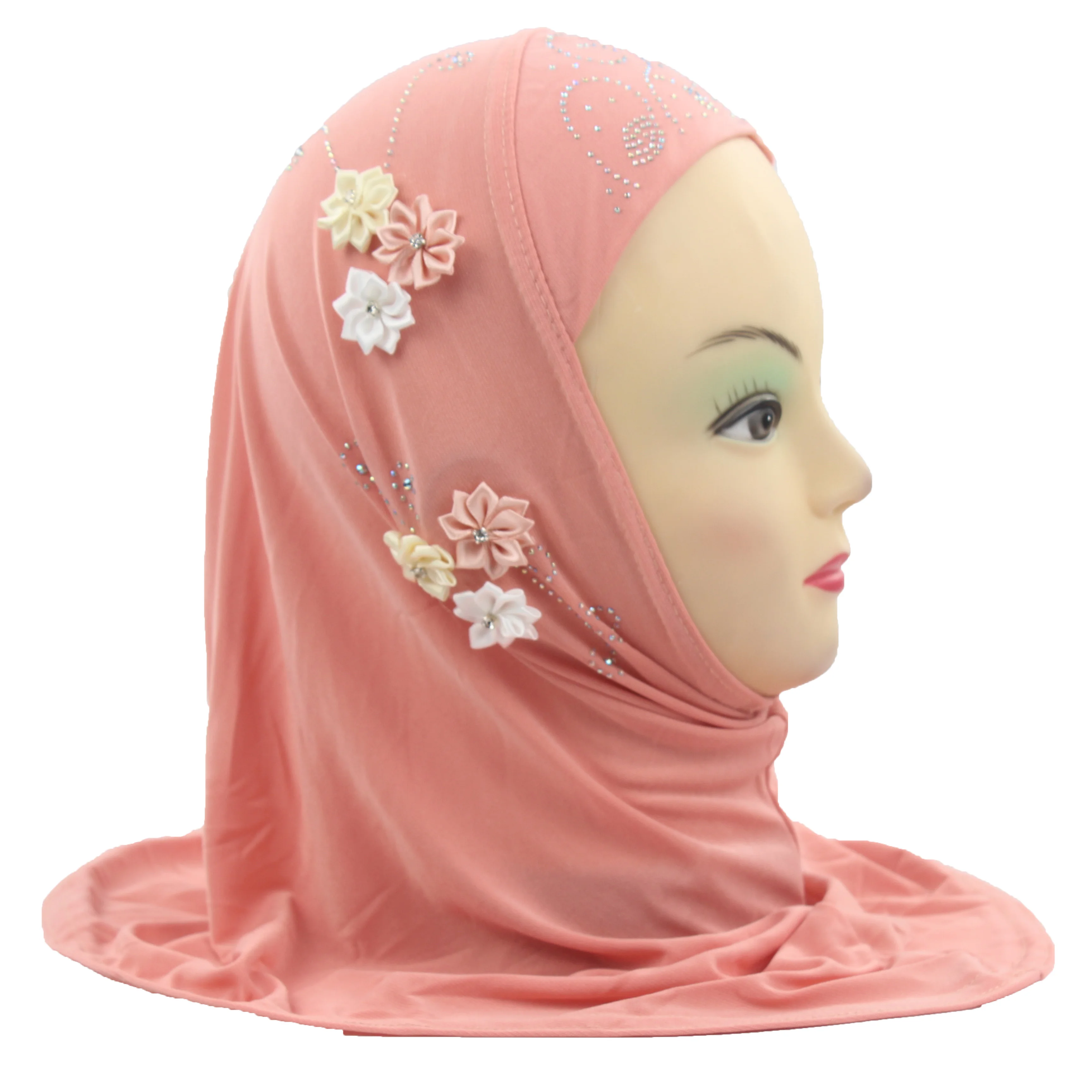 Мусульманский хиджаб для детей мусульманский шарф шаль с 6 красивыми цветами и
