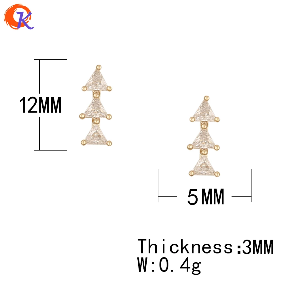 

Cordial Design 50Pcs Jewelry Accessories/DIY Making/Cubic Zirconia Charms/Genuine Gold Plating/Hand Made/Fingernail Findings