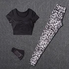 Женские комплекты для йоги, спортивные штаны, футболка для тренажерного зала с нагрудными вкладышами, спортивная одежда, леггинсы для бега, носки для йоги, Размеры S M L XL XXL, размера плюс