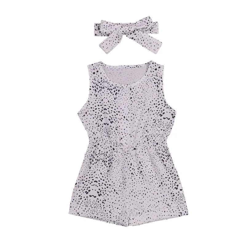 

2 шт., летний комплект для девочек, без рукавов, с круглым вырезом и пуговицами спереди